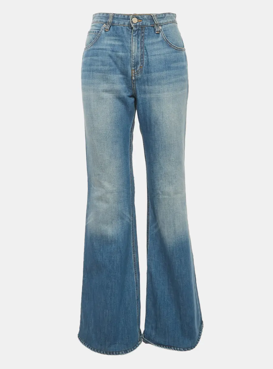 Victoria Victoria Beckham Sanfran Blue Denim Flared Jeans M/Waist 30"