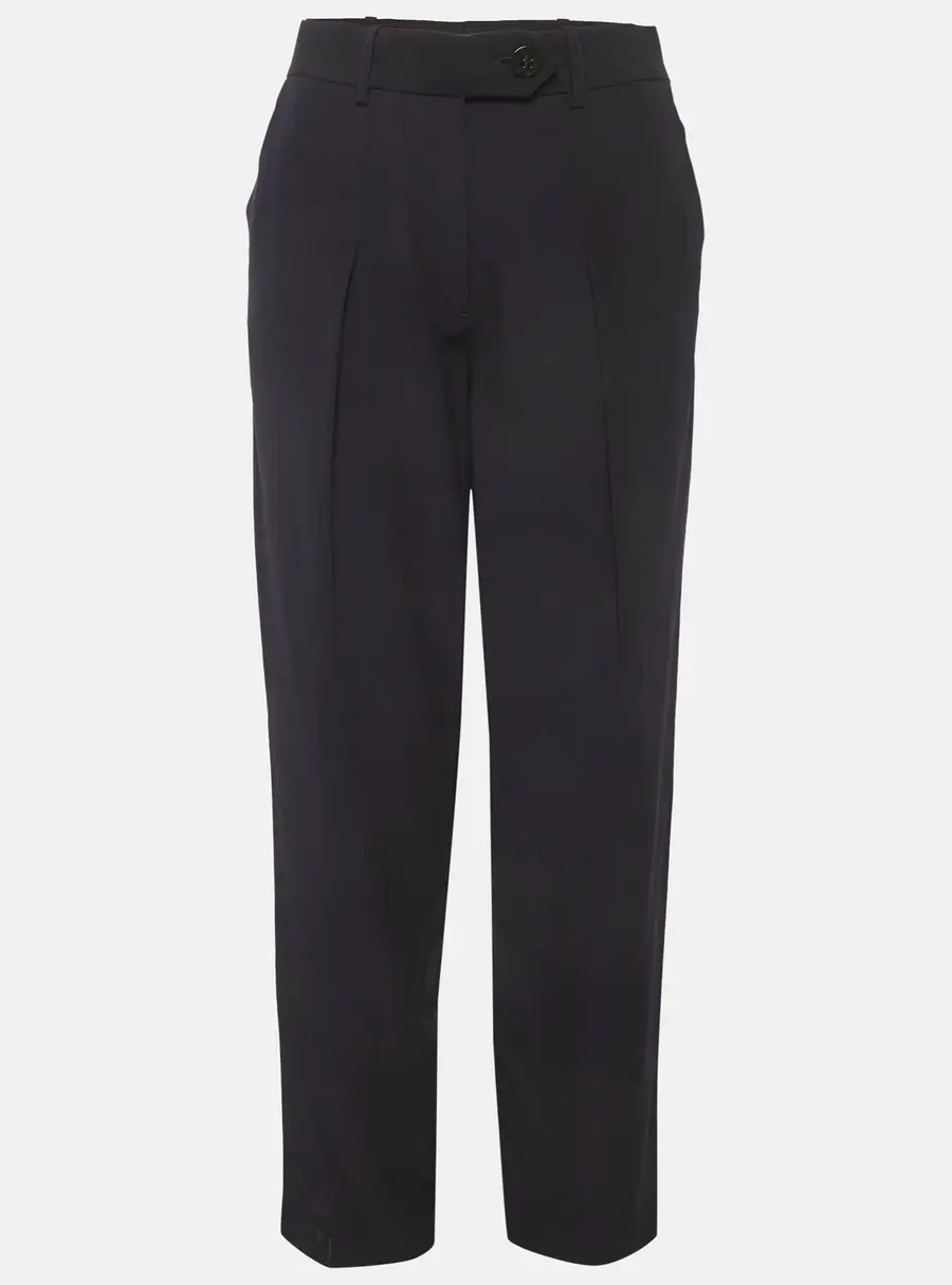 Victoria Victoria Beckham Midnight Blue Satin Crystal Embellished Trousers S