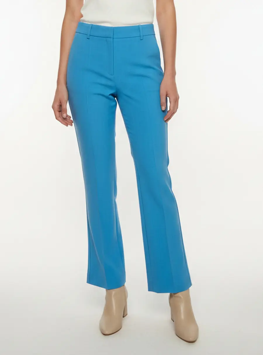 Victoria Beckham Blue Wool Blend Regular Fit Trouser L