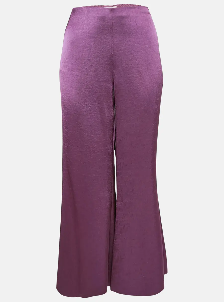 Vince Mauve Pink Satin Flared Trousers M