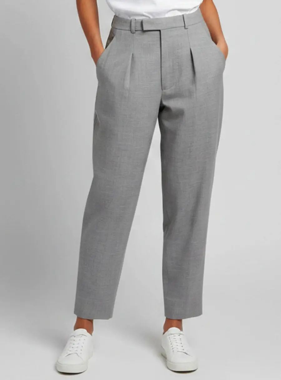 Wardrobe.NYC Grey Wool HB Tailored Trousers XS