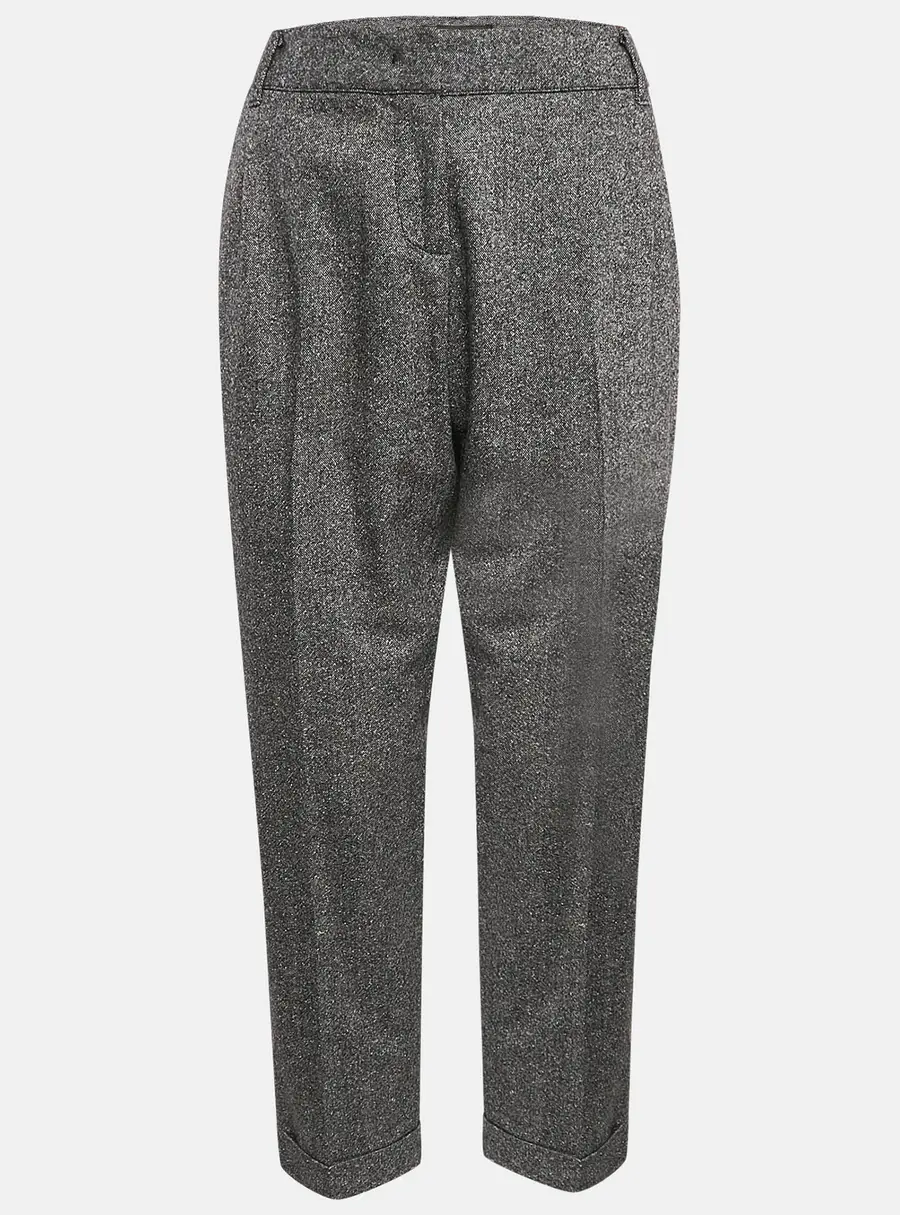 Weekend Max Mara Grey Wool Formal Trousers M