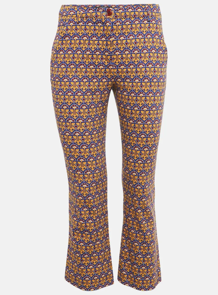 Weekend Max Mara Multicolor Printed Cotton Capri Pants S