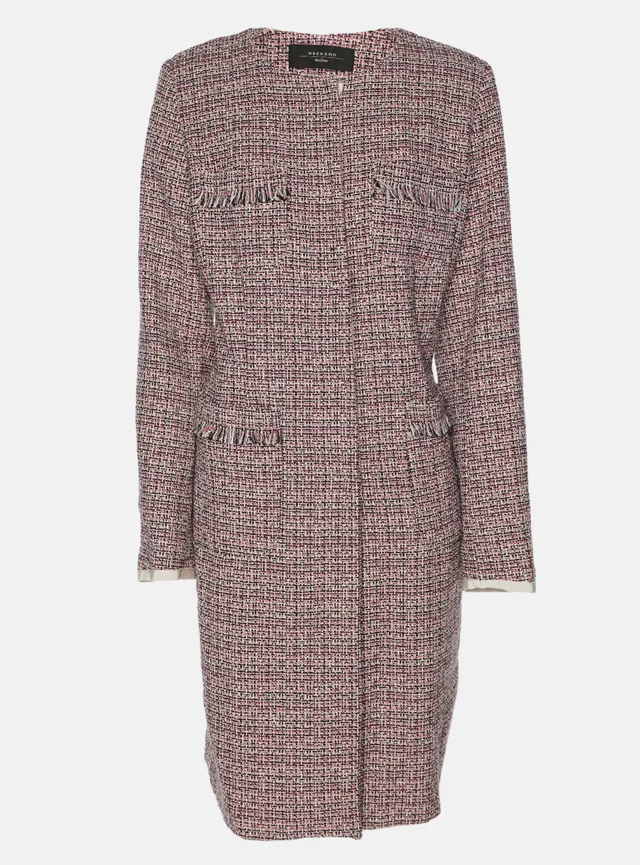 Weekend Max Mara Multcolor Tweed Button Front Jacket M
