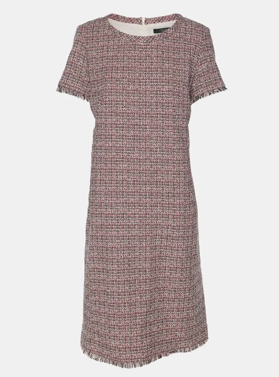 Max Mara Multicolor Tweed Midi Dress L