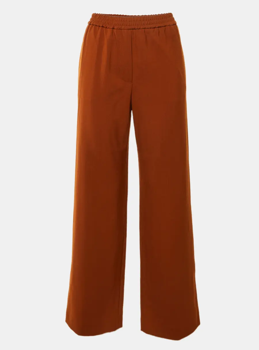 Weekend Max Mara Brown Wool Straight Leg Pants S