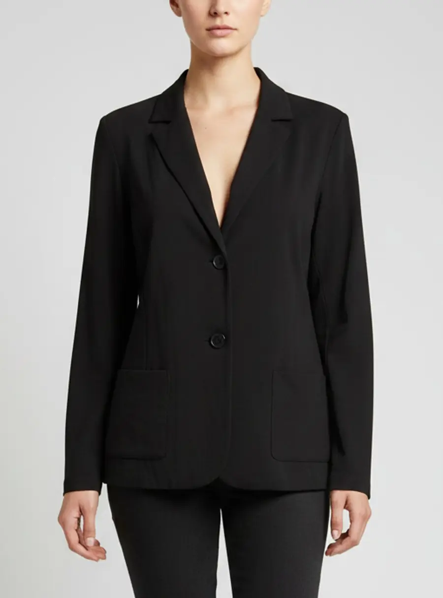 Weekend Max Mara Black Jersey Long Sleeve Jacket XXL