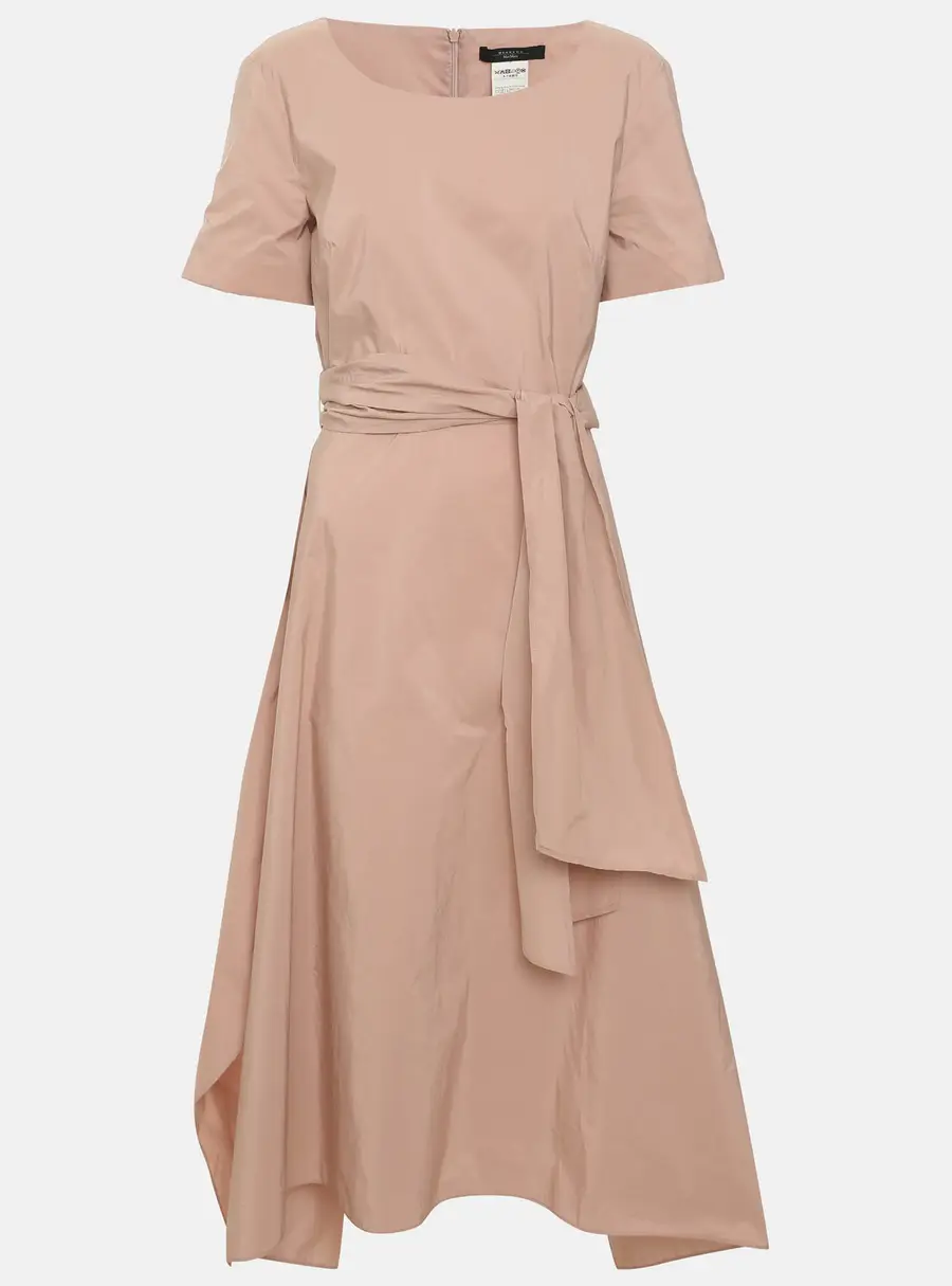 Weekend Max Mara Pink Cotton Blend Mia Midi Dress M