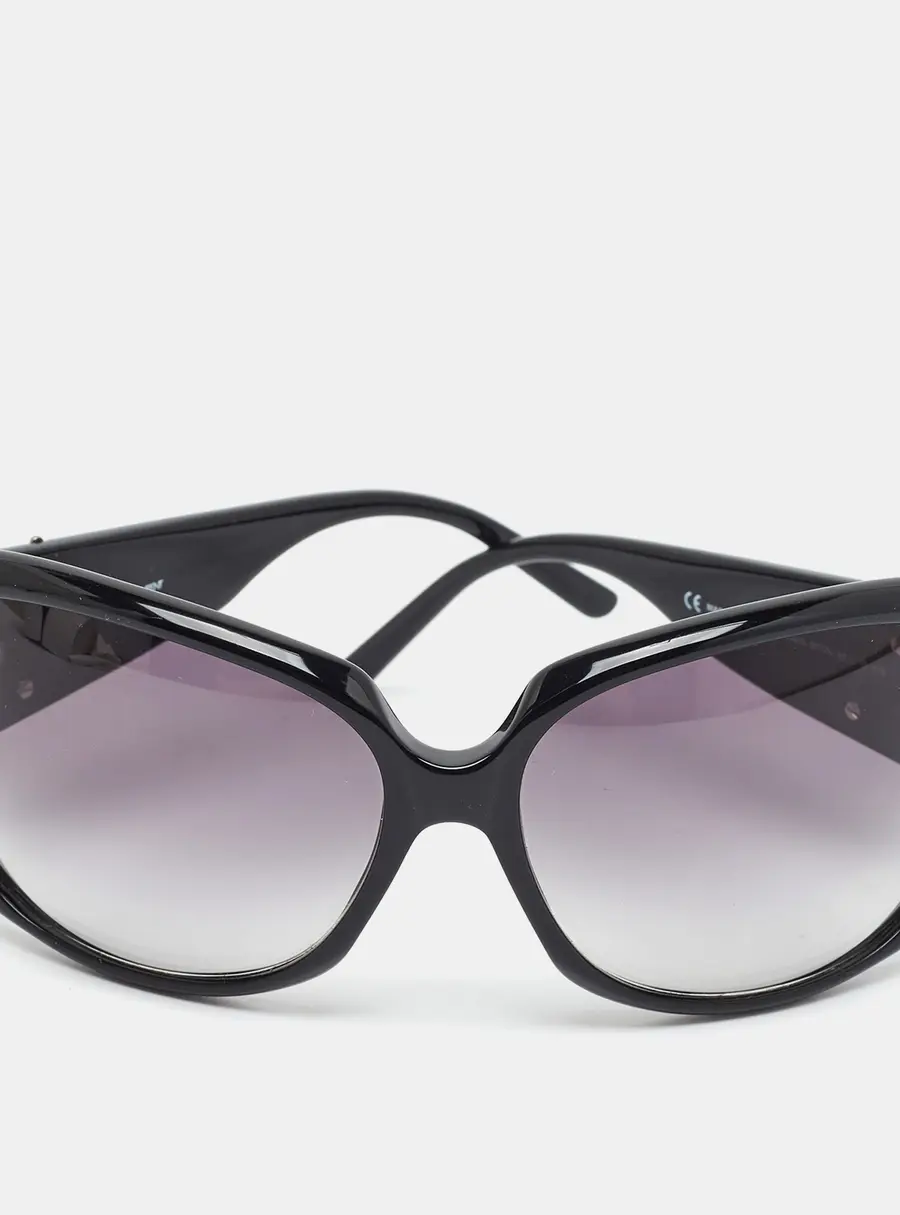 Yves Saint Laurent Black Gradient YSL 6232/S Logo Crystals Oversized Sunglasses