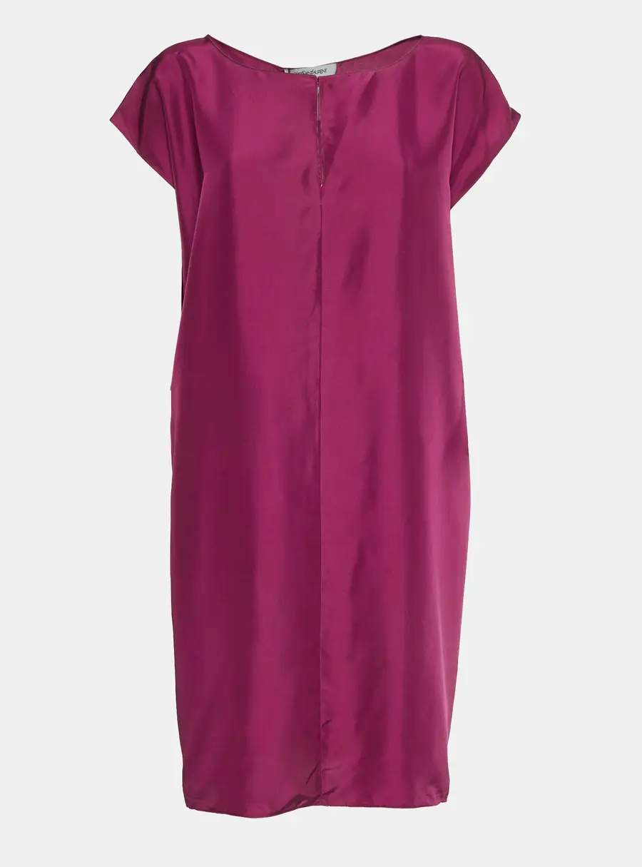 Yves Saint Laurent Pink Draped Cutout Dress L