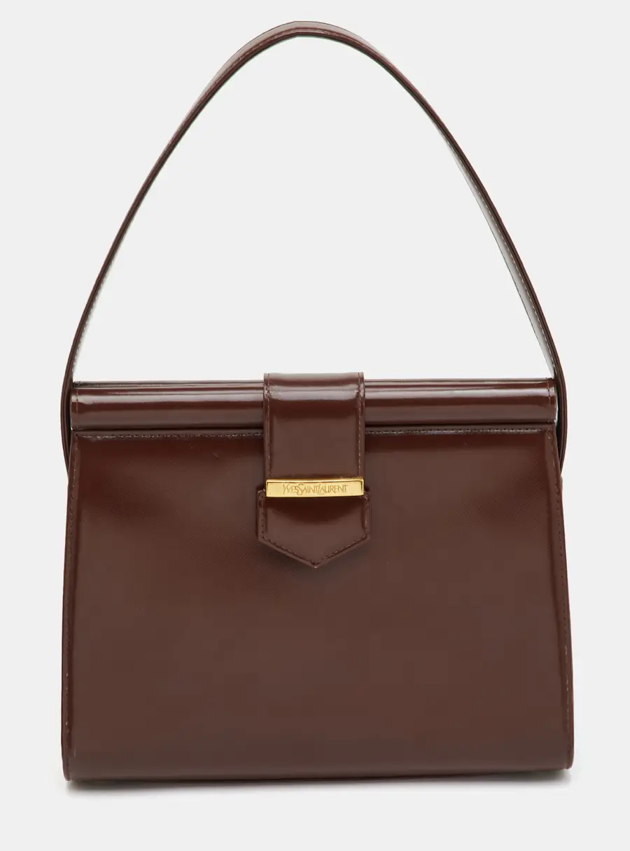 Yves Saint Laurent Vintage Brown Leather Shoulder Bag