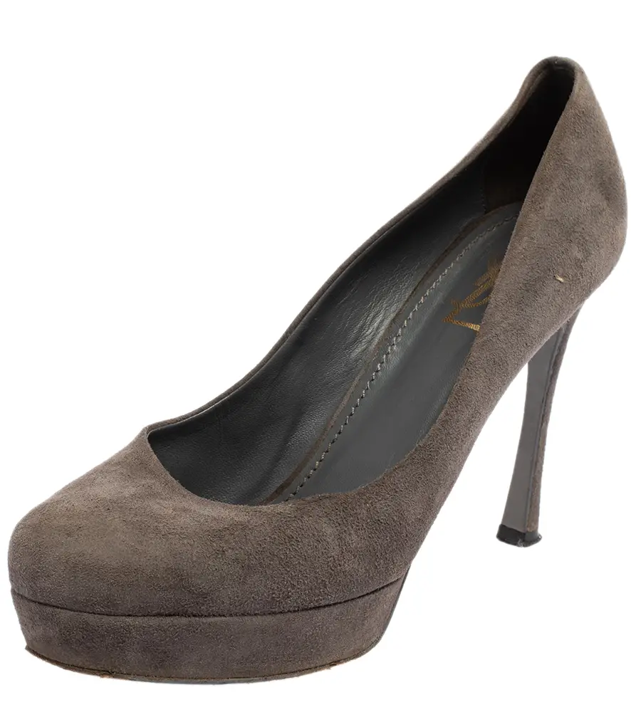 Yves Saint Laurent Grey Suede Pumps Size 40