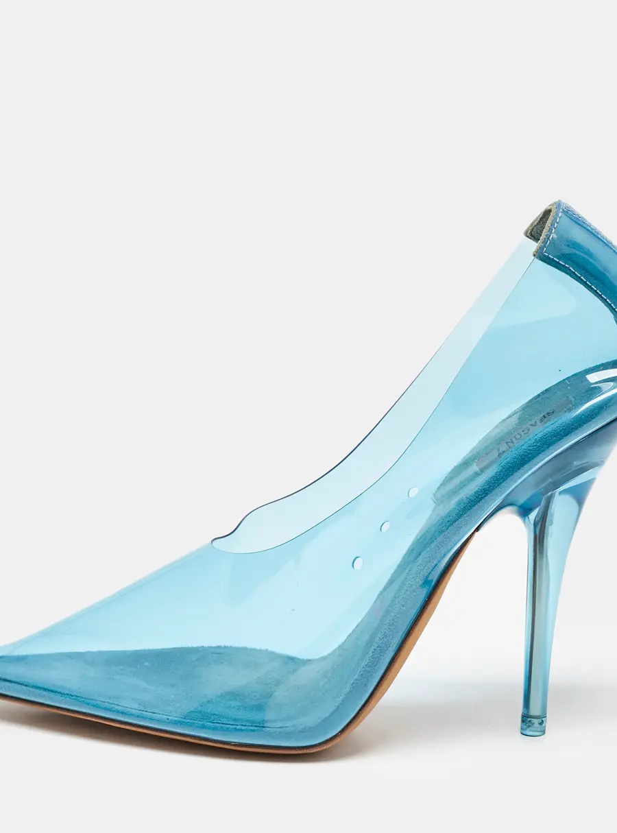 Yeezy Blue PVC  Toe Season 7 Pointed Pumps Size 39
