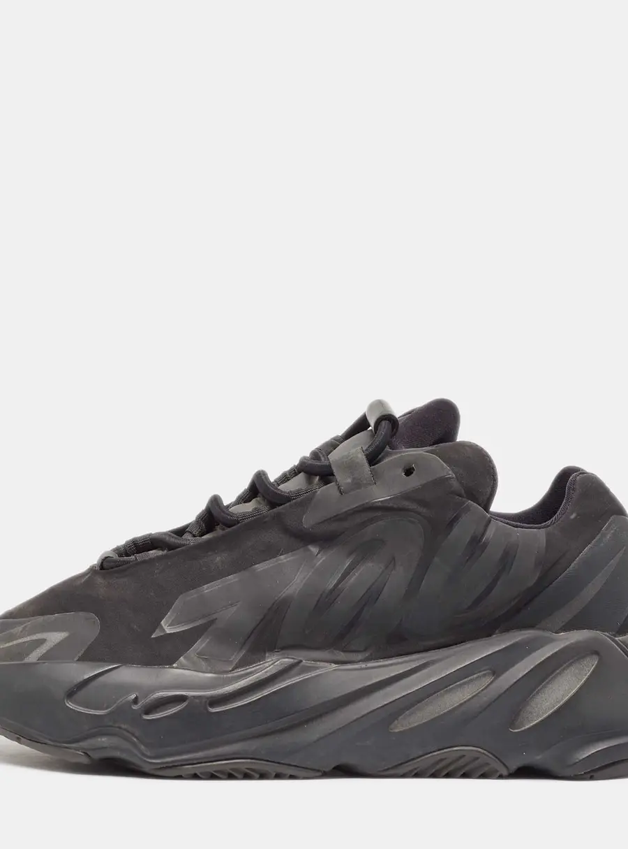 Yeezy x Adidas Black Nylon Boost 700 MNVN Triple Black Sneakers Size 39 1/3