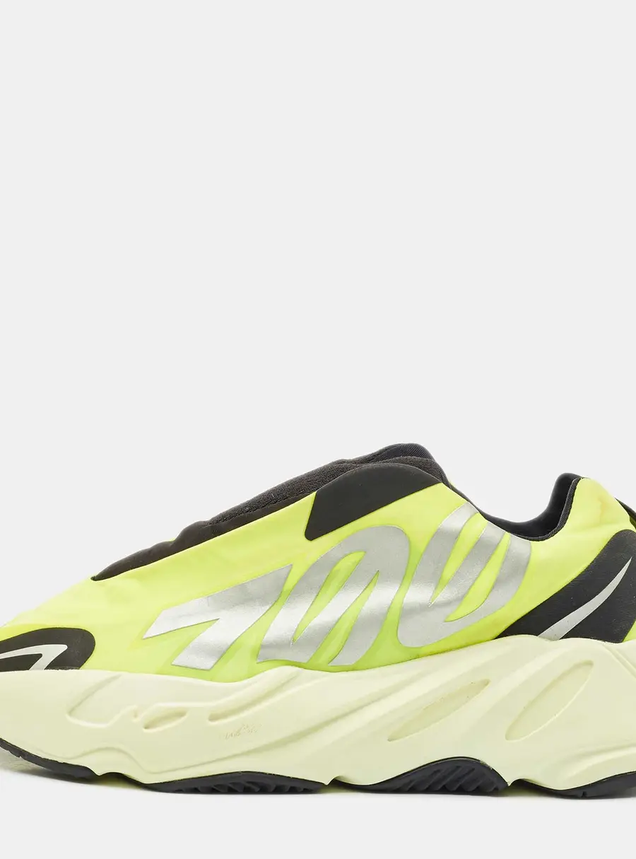 Yeezy x Adidas Neon Yellow/Black Nylon Boost 700 MNVN Phosphor Sneakers Size 38
