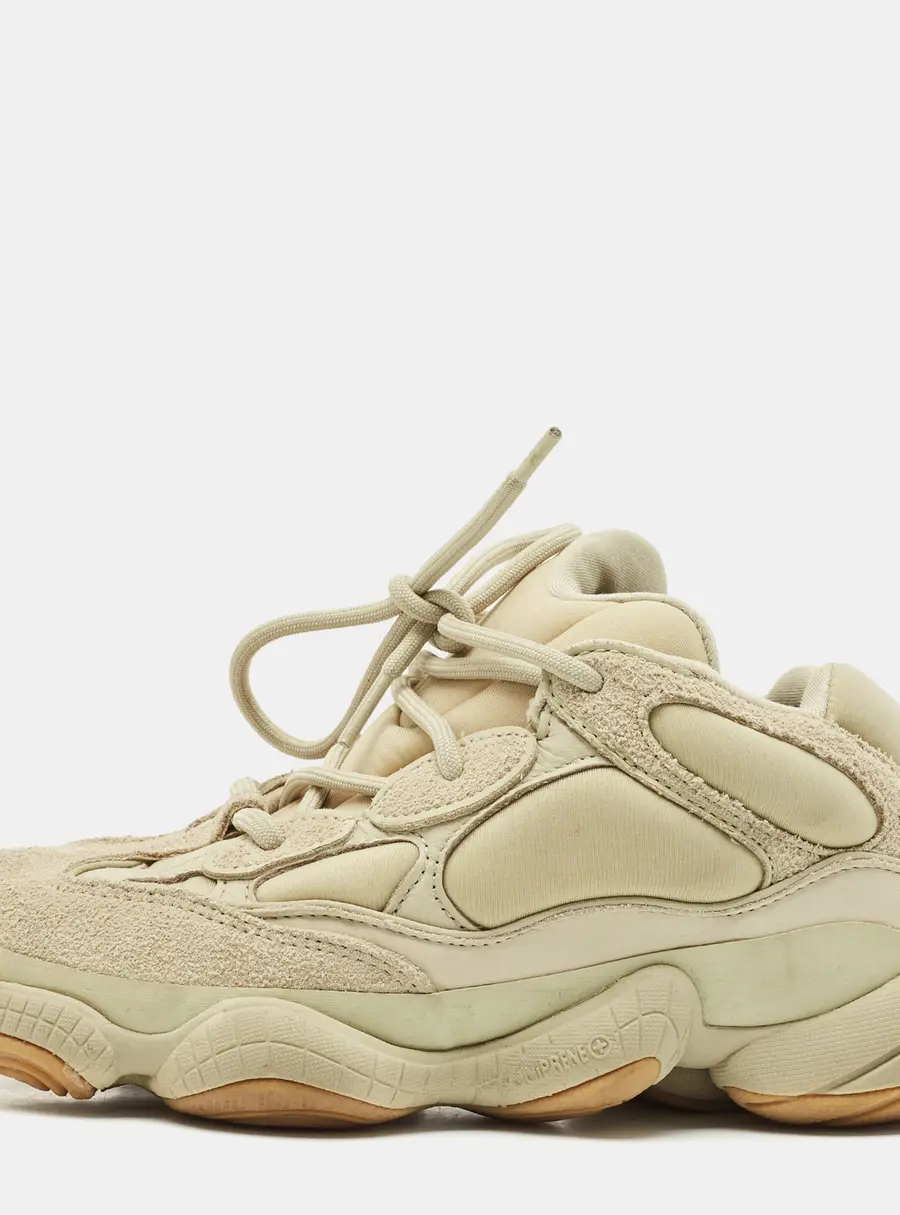 Yeezy x Adidas Green Neoprene and Suede Yeezy 500 Stone Sneakers Size 38