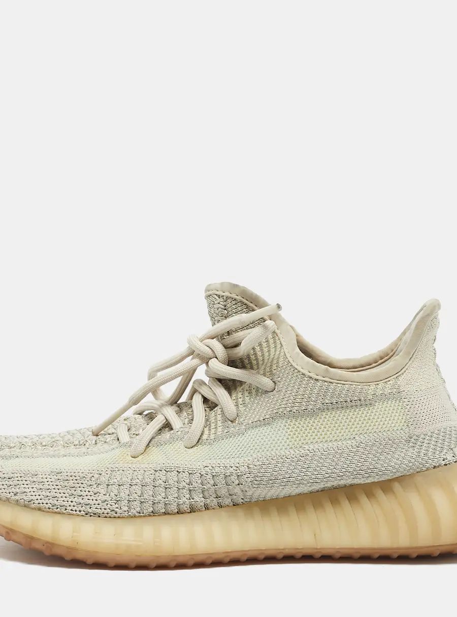 Yeezy x Adidas Pale Green Knit Fabric Boost 350 V2 Citrin (Non-Reflective) Sneakers Size 38 2/3