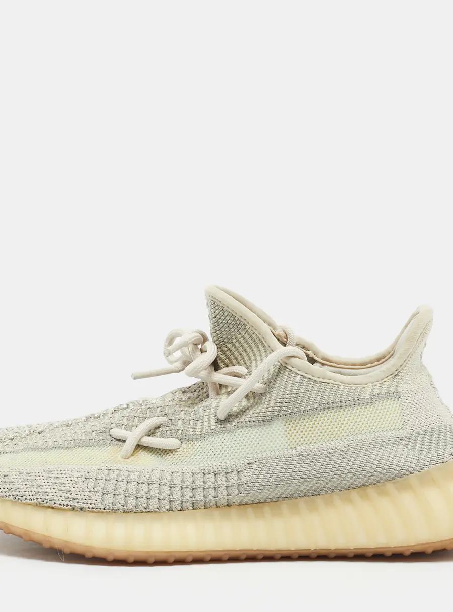 Yeezy x Adidas Pale Green Knit Fabric Boost 350 V2 Citrin (Non-Reflective) Sneakers Size 40 2/3