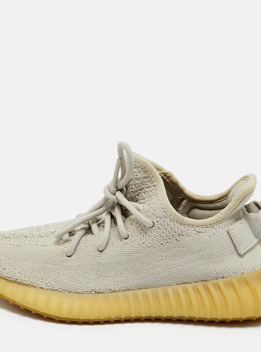 Yeezy x Adidas Grey Knit Fabric Boost 350 V2 Low Top Sneakers Size 38