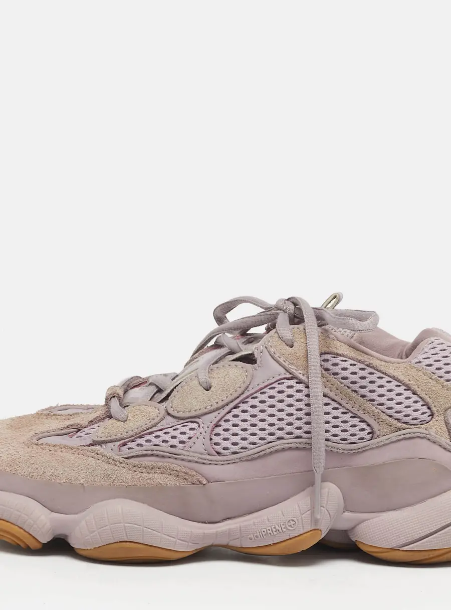 Yeezy x Adidas 500 'Soft Vision Size 38 Purple Fabric and Suede Low Top Sneakers