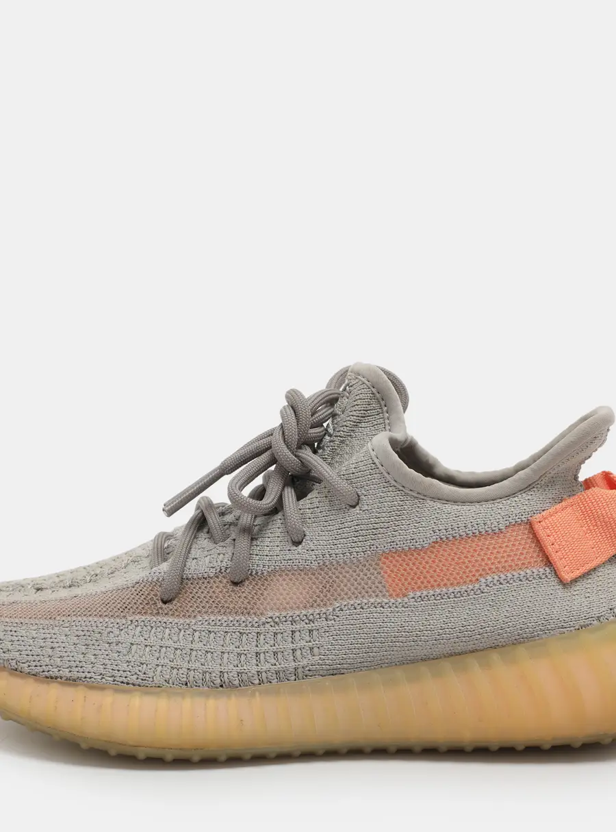 Yeezy x Adidas Boost 350 V2 True Form Size 38 Grey Knit Fabric Low Top Sneakers