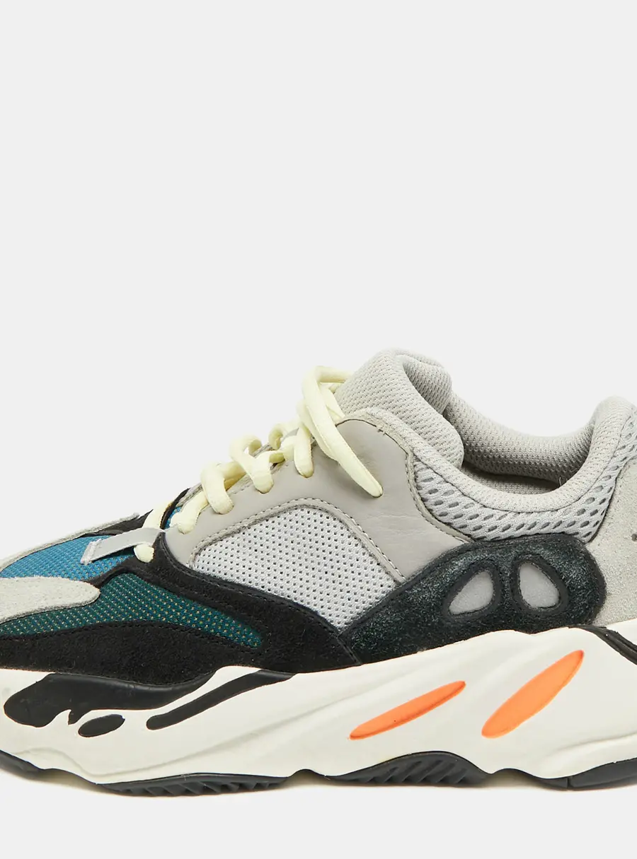 Yeezy x Adidas Boost 700 Size 38.5 Multicolor Leather, Mesh and Suede Wave Runner Low Top Sneakers
