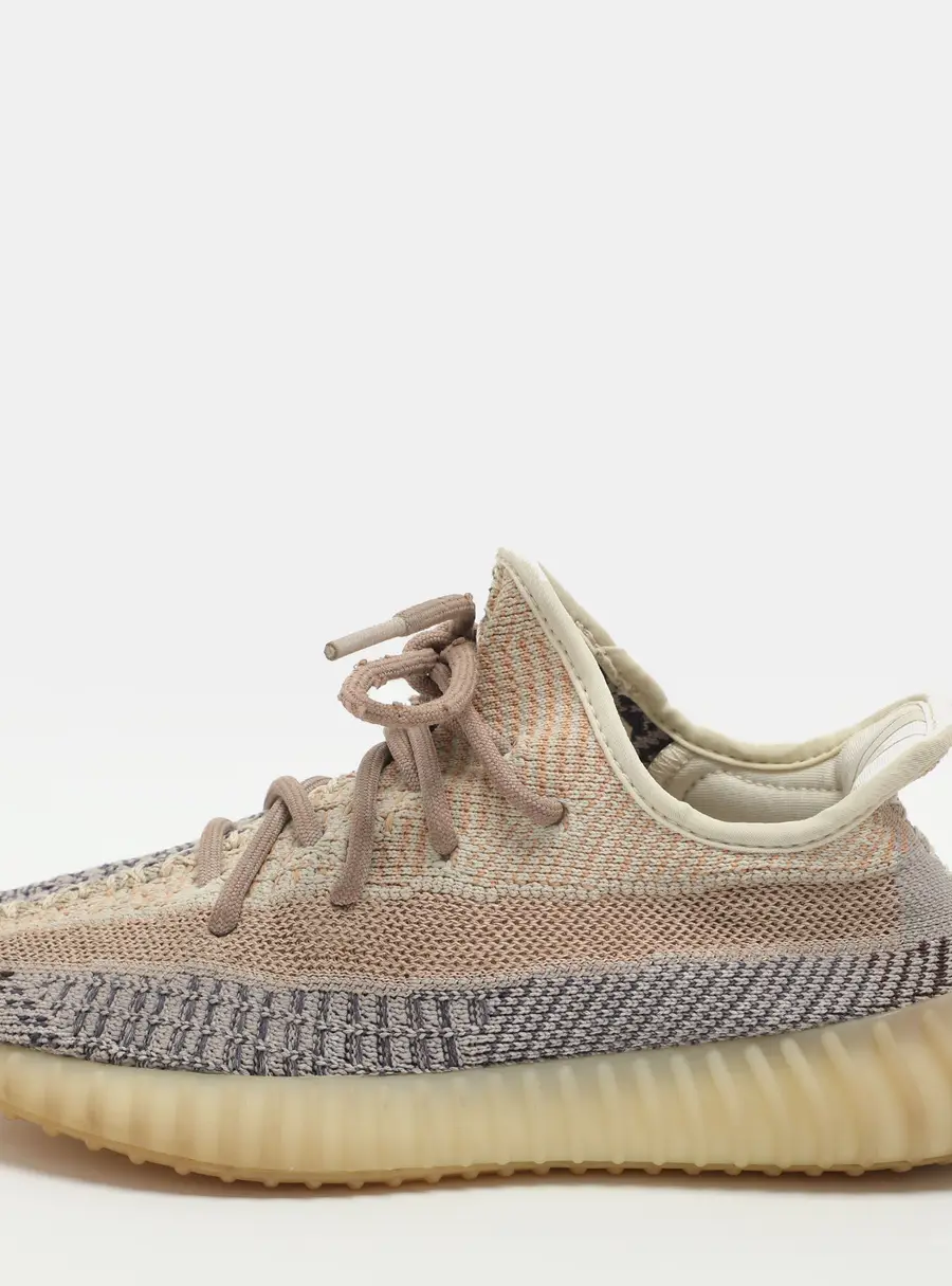 Yeezy x Adidas Boost 350 V2 Size 37 1/3 Ash Pearl Multicolor Knit Fabric Sneakers