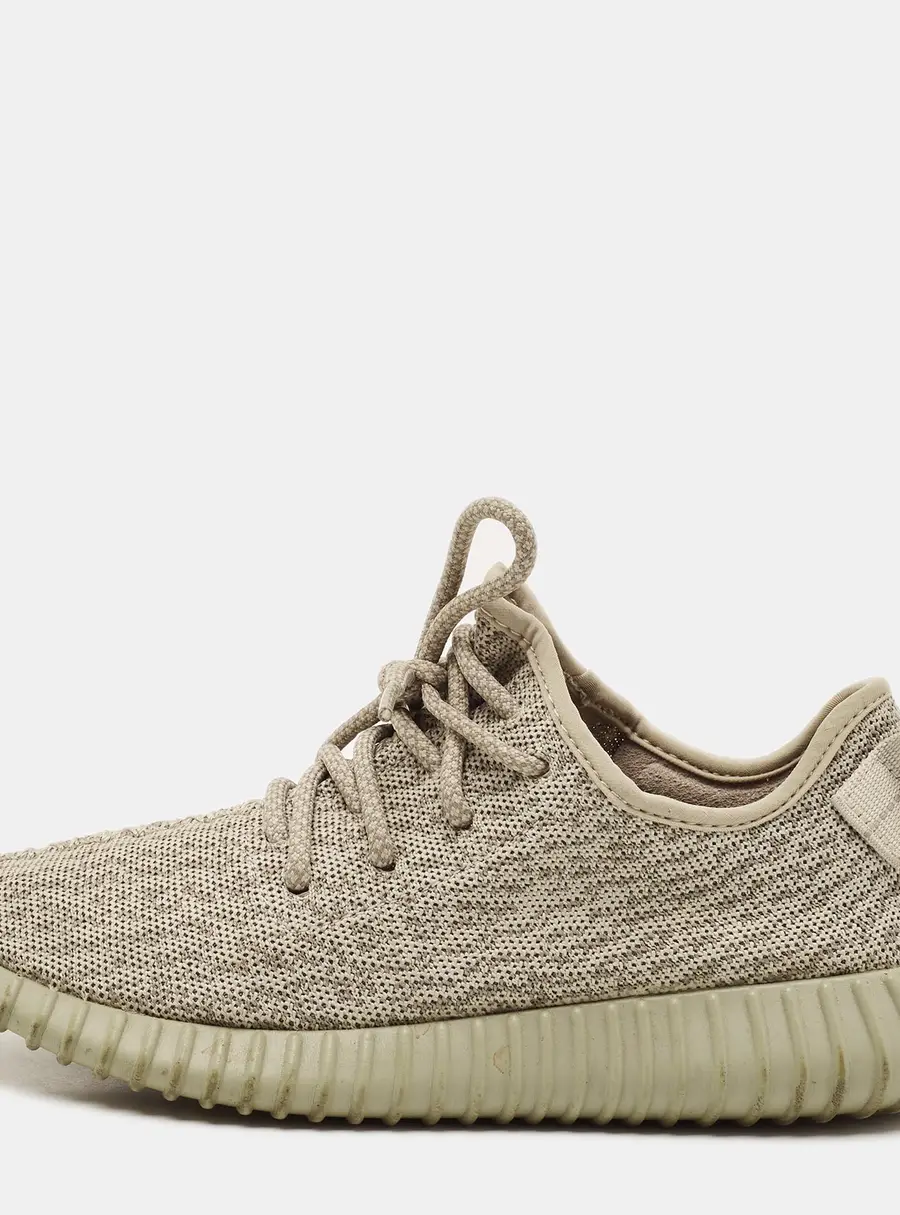Yeezy x Adidas Boost 350 Size 38.5 Moonrock Knit Fabric Lace Up Sneakers