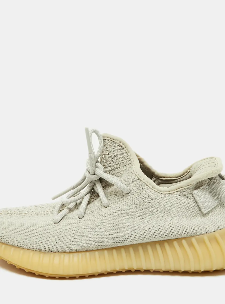 Yeezy x Adidas Boost 350 V2 Sesame Size 40 Grey Knit Fabric Low Top Sneakers