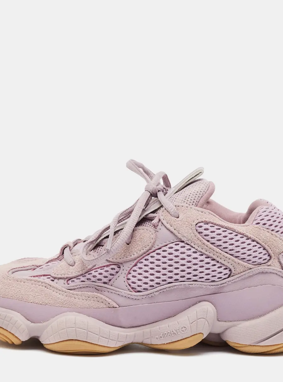 Yeezy x Adidas 500 Soft Vision Size 38 Purple Mesh and Suede Low Top Sneakers