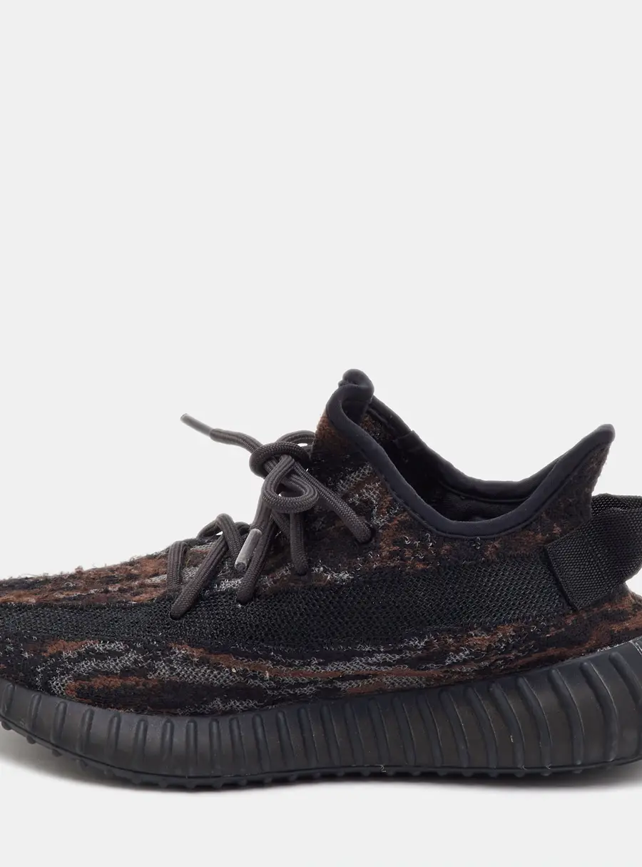 Yeezy x Adidas Boost 350 V2 MX Rock Size 38 Black Knit Fabric Low Top Sneakers