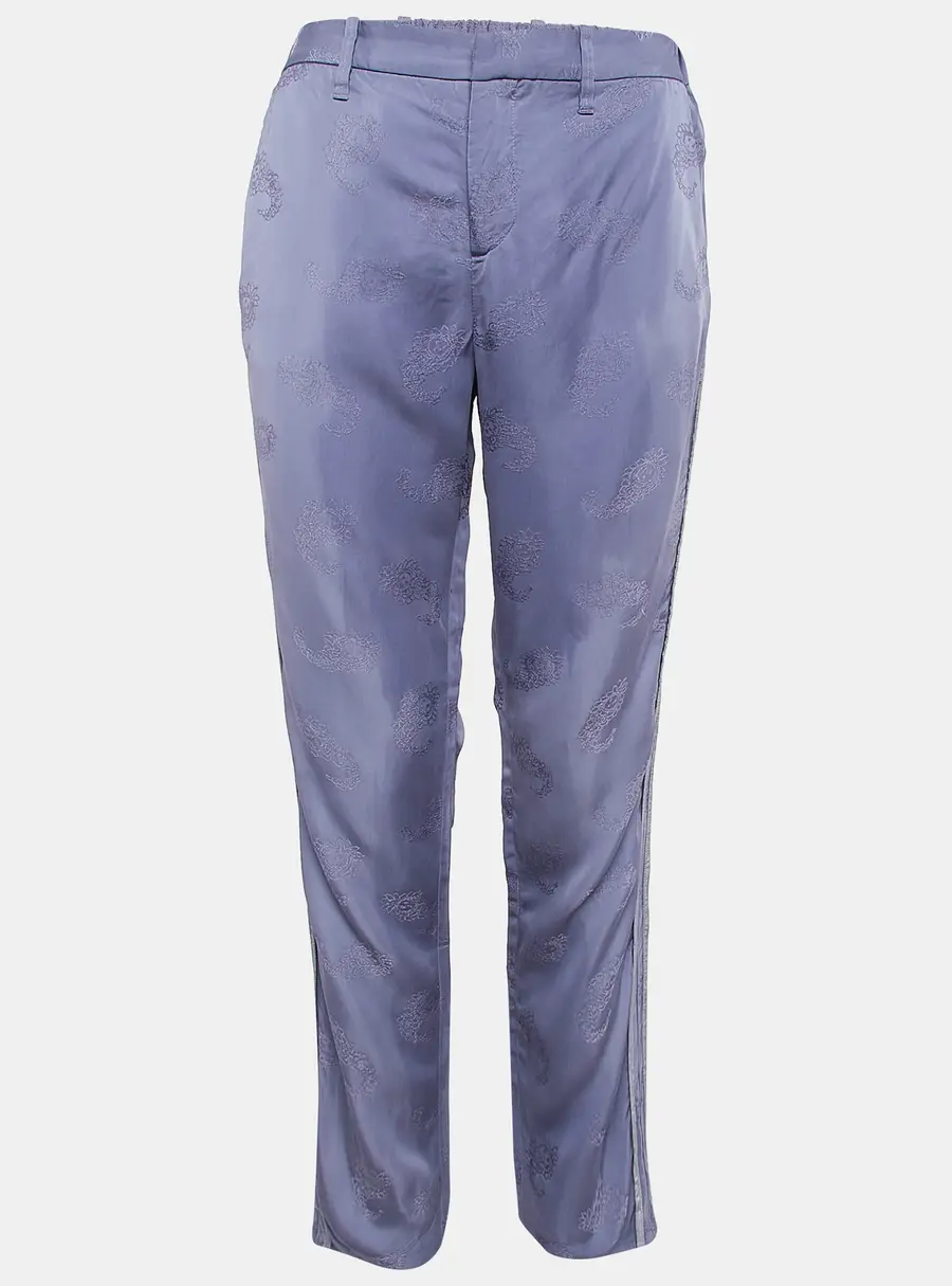 Zadig & Voltaire Lavender Floral Jacquard Trousers M
