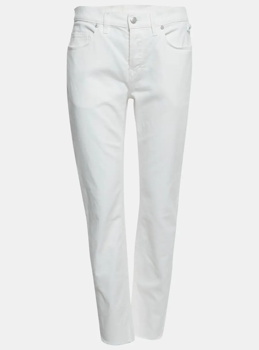 Zadig & Voltaire White Denim David Crop Jeans L Waist 31"