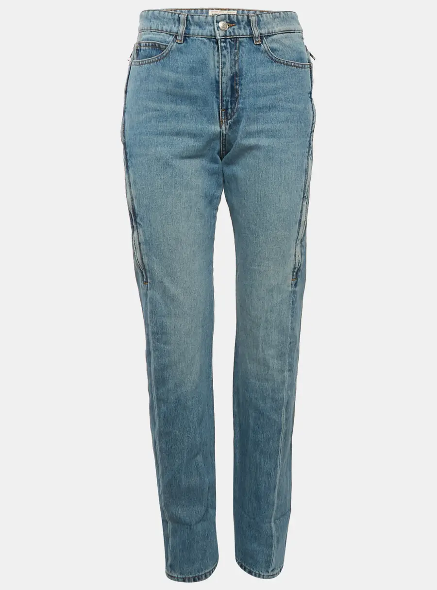 Zadig & Voltaire Blue Eria Denim Zip Detail Jeans M Waist 32"