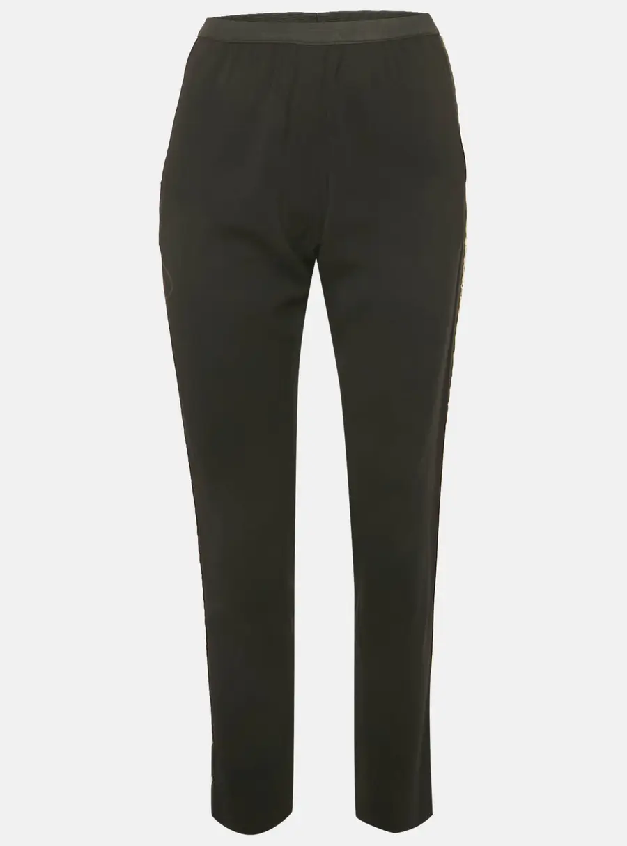 Zadig & Voltaire Black Crepe Paule Band Trousers M