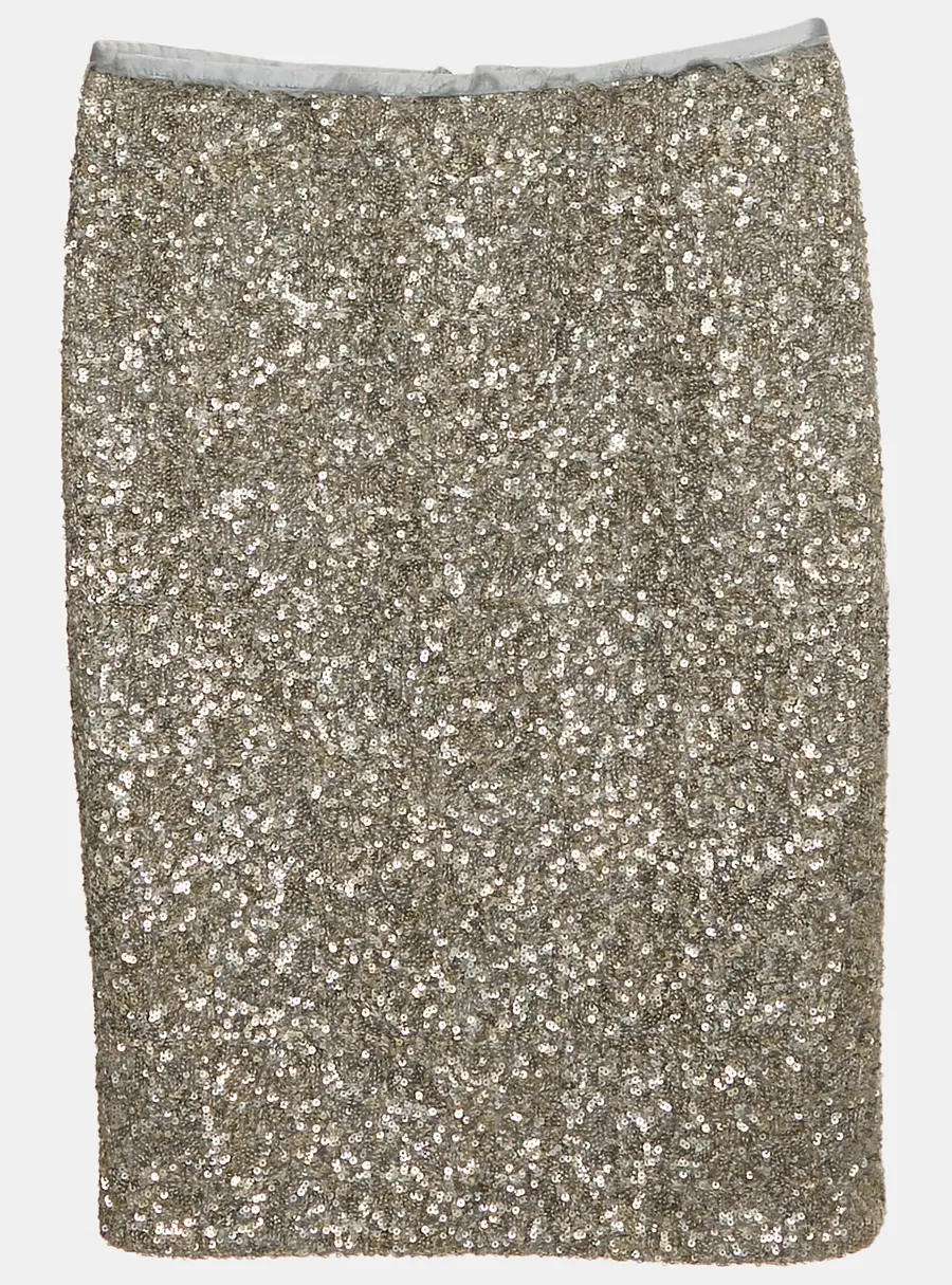 Zadig & Voltaire Metallic/Silver Sequin Mini Skirt S