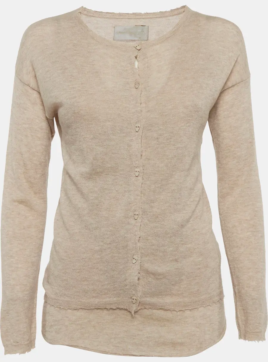 Zadig & Voltaire Beige Rhinestone Embellished Wool Knit Tank Top and Sweater Set XS