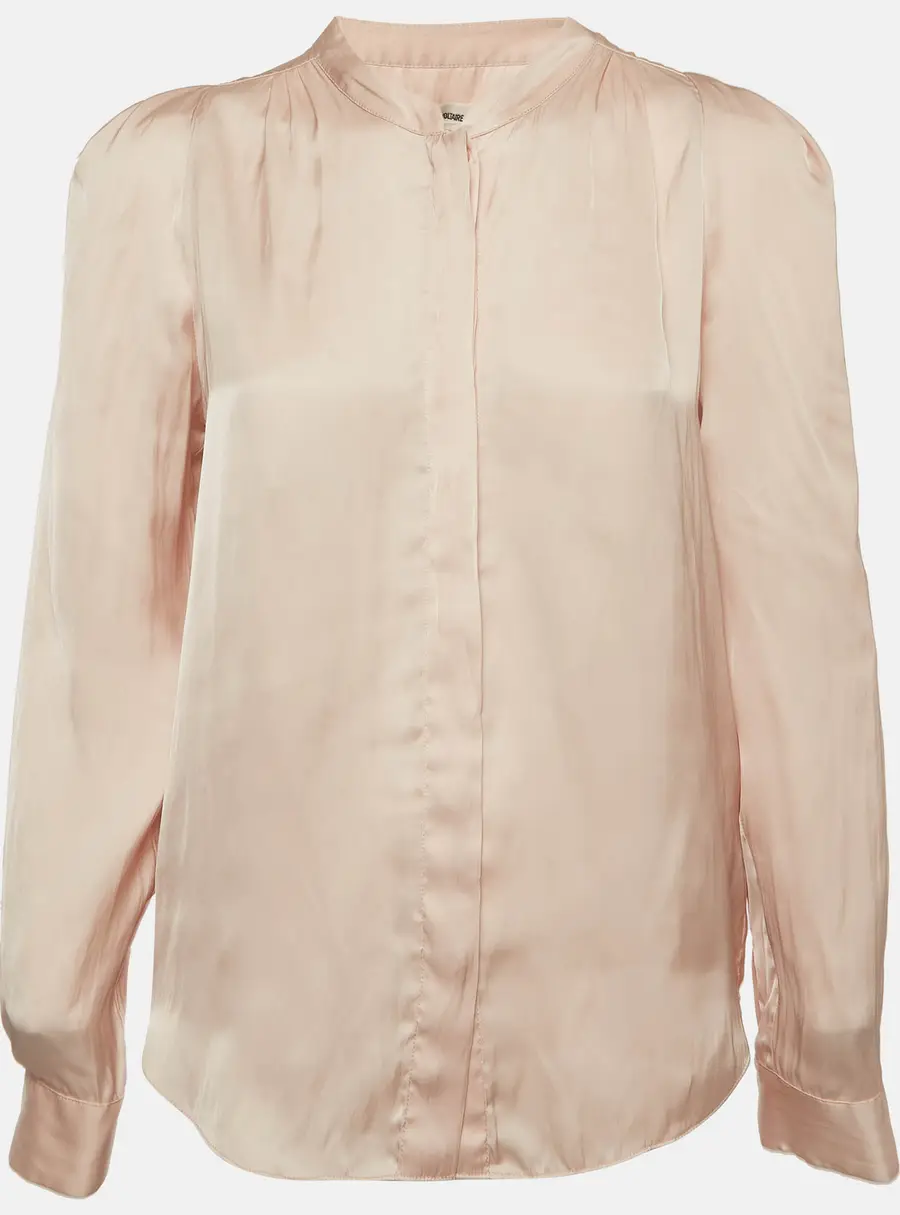 Zadig & Voltaire Pink Touchy Satin Top S