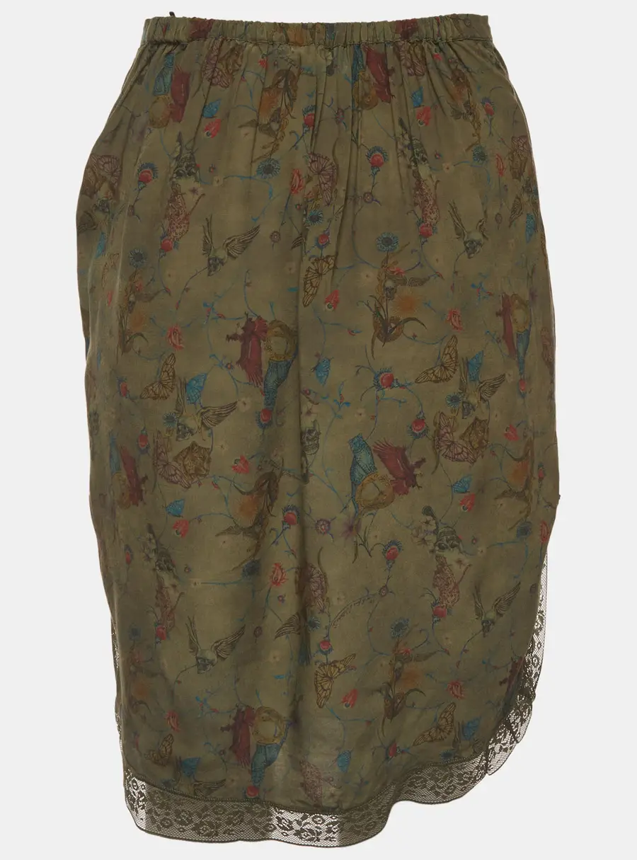 Zadig & Voltaire Green Printed Crepe Jozy Soft Holly Skirt S