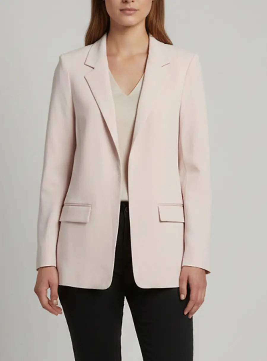 Zadig & Voltaire Pink Crepe Regular Fit Blazer XL