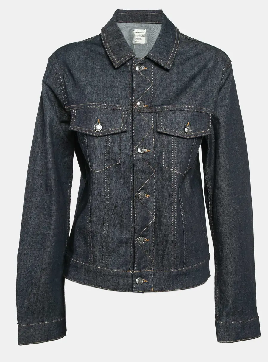 Zadig & Voltaire Blue Denim Button Front Base Brut Jacket M