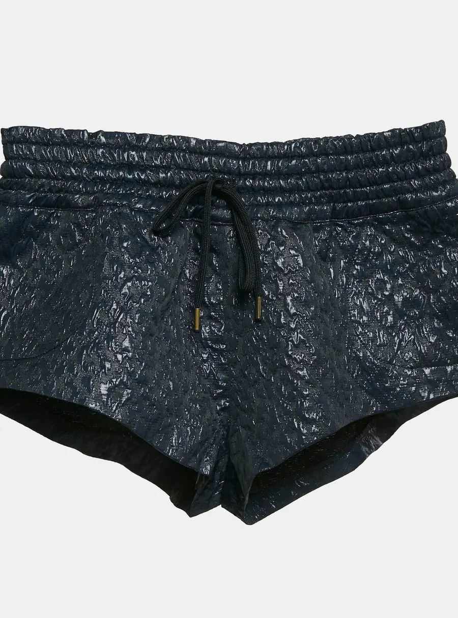 Zadig & Voltaire Deluxe Navy Blue Textured Jacquard Pad Shorts S