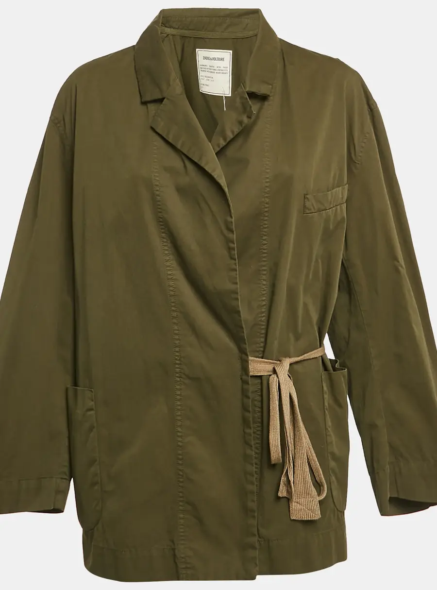 Zadig & Voltaire Green Cotton Mac Militaire Jacket XS
