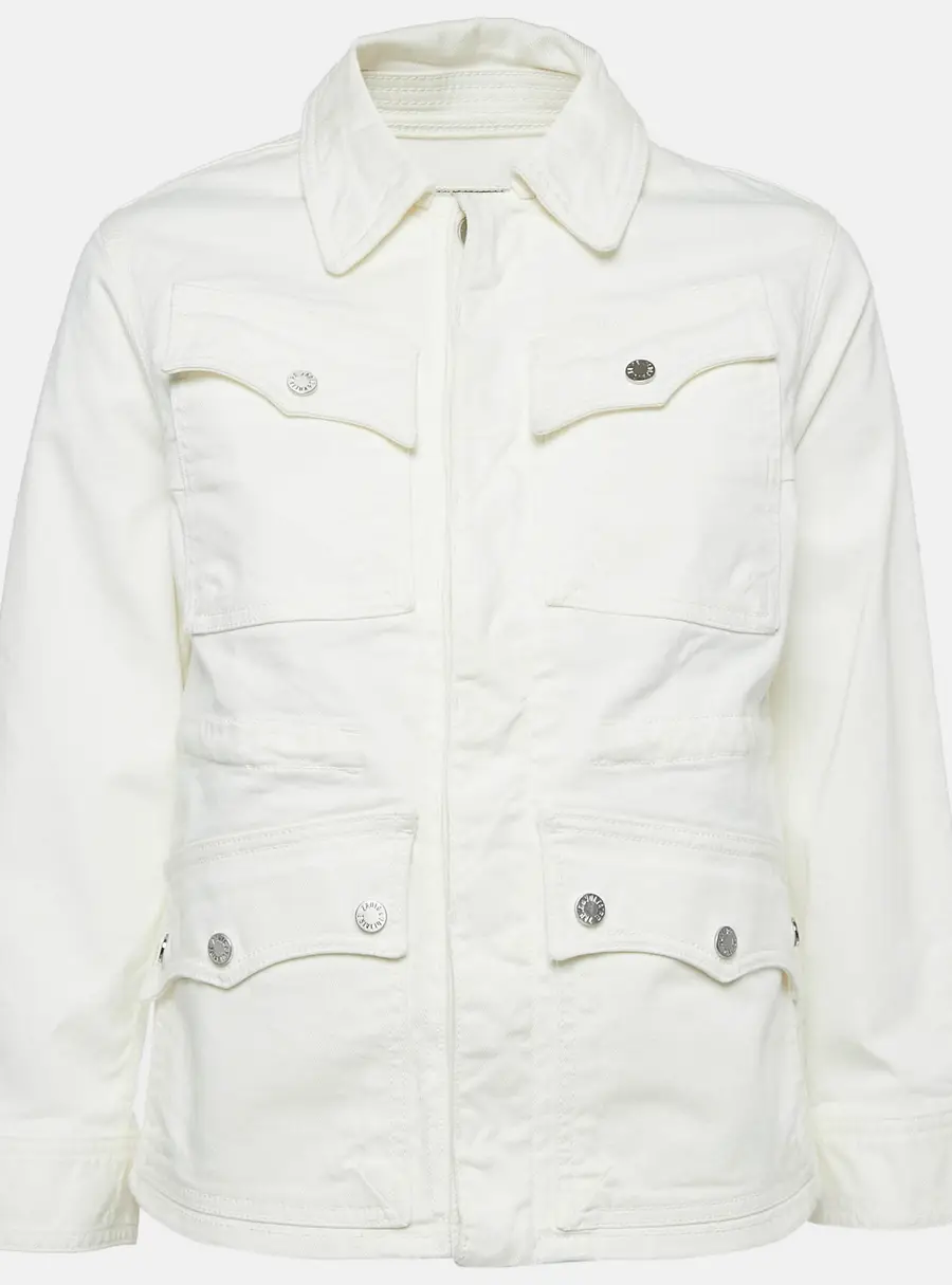 Zadig & Voltaire White Denim Button Front Kimi Jacket XS