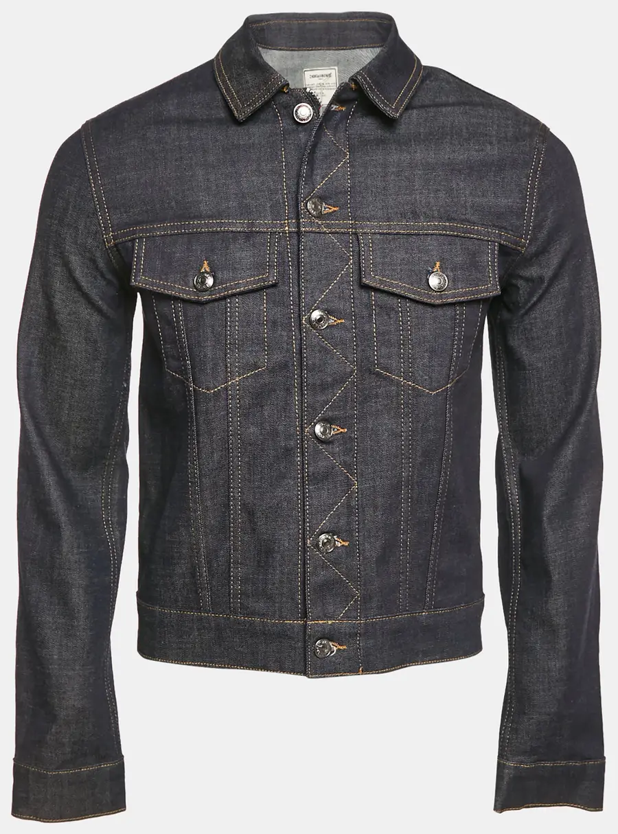 Zadig & Voltaire Blue Denim Button Front Base Brut Jacket XS