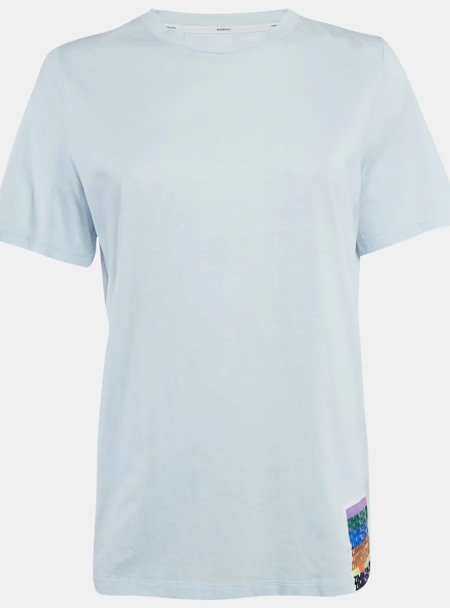 Zimmermann Blue Logo Applique Jersey T-Shirt M