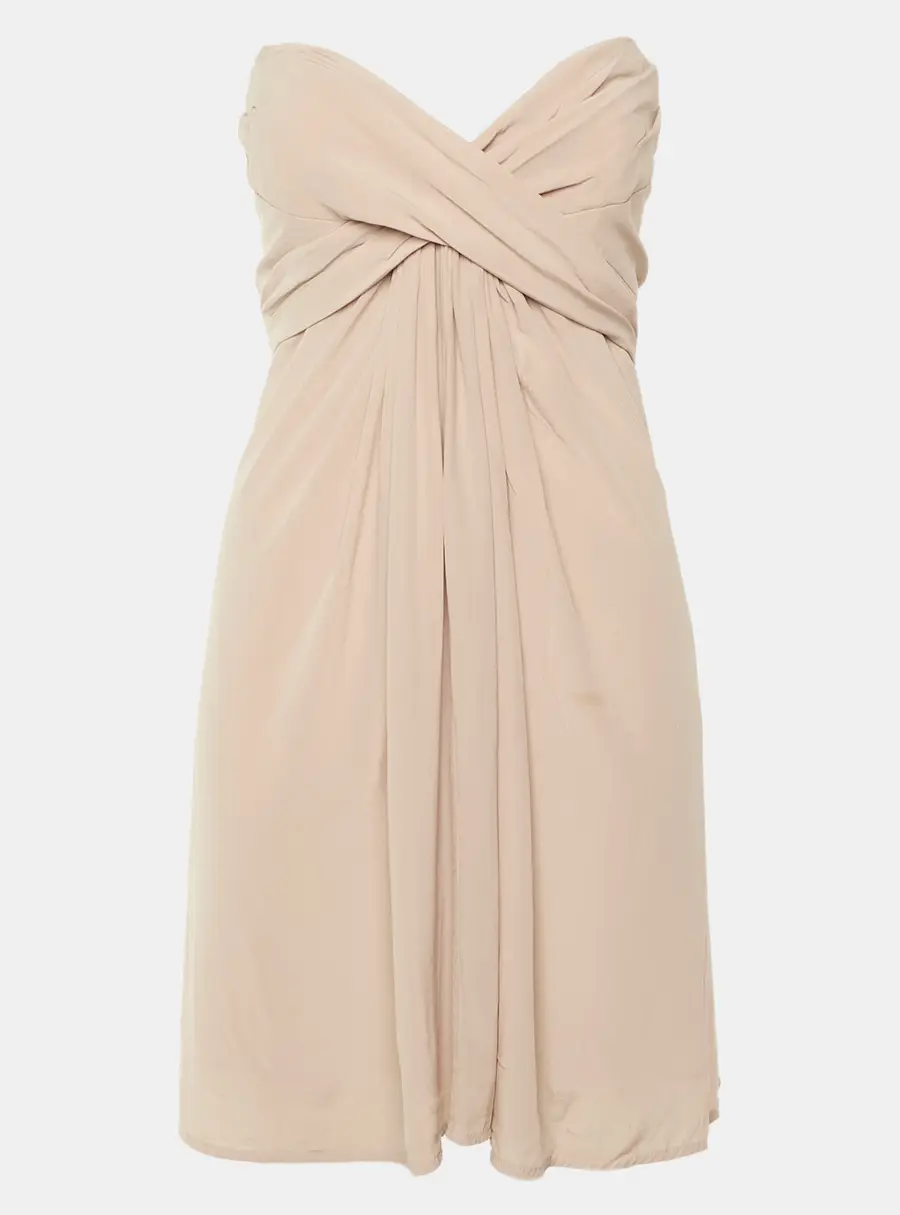 Zimmermann Peach Silk Strapless Mini Dress M