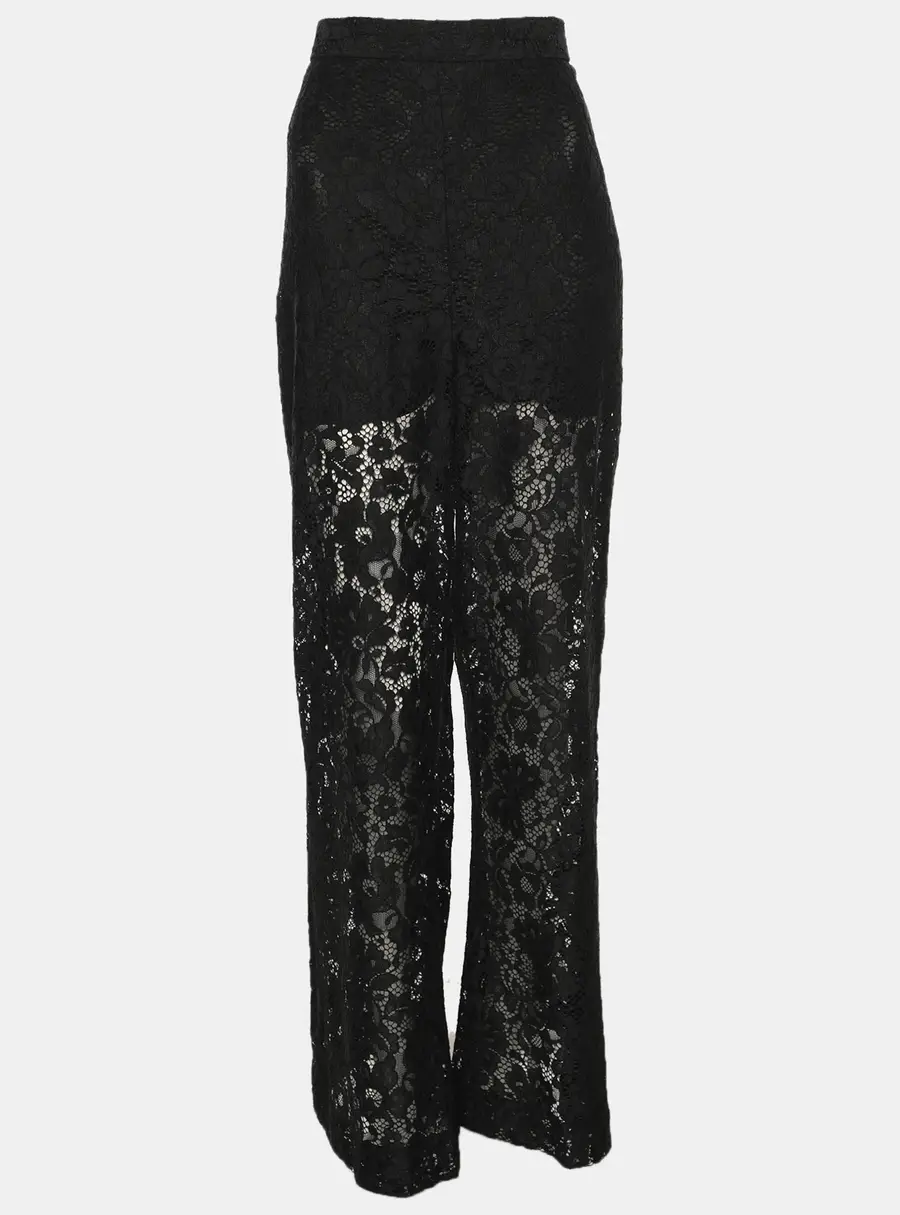 Zimmermann Black Lace Palazzo Pants S