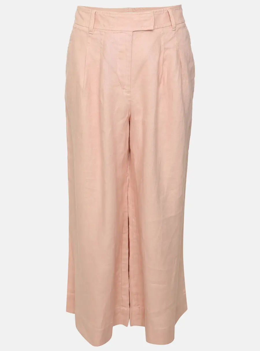 Zimmermann Pink Linen Culottes Pants L