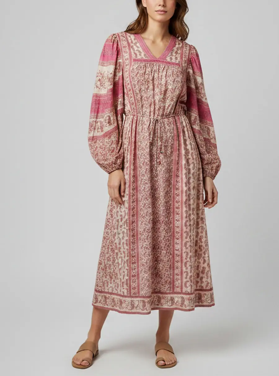 Zimmermann Multicolor Paisley Print Puff Sleeve Maxi Dress M